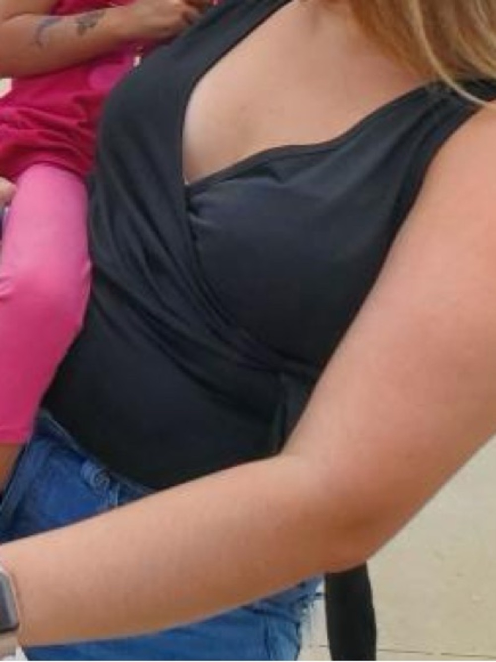 Sleeveless Black Wrap Bodysuit Top